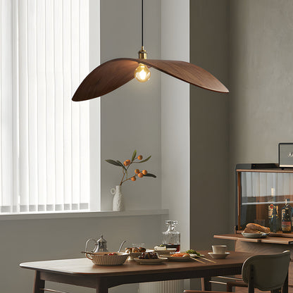 WabiSabiGlow | Elegant Natural Walnut Wood Kitchen Pendant Lighting