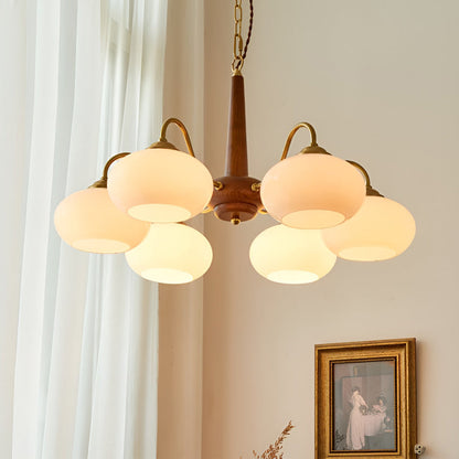 WalnutBrass | Contemporary Elegant LED Ceiling Chandelier