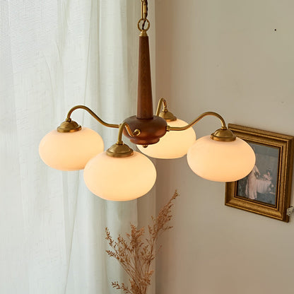 WalnutBrass | Contemporary Elegant LED Ceiling Chandelier