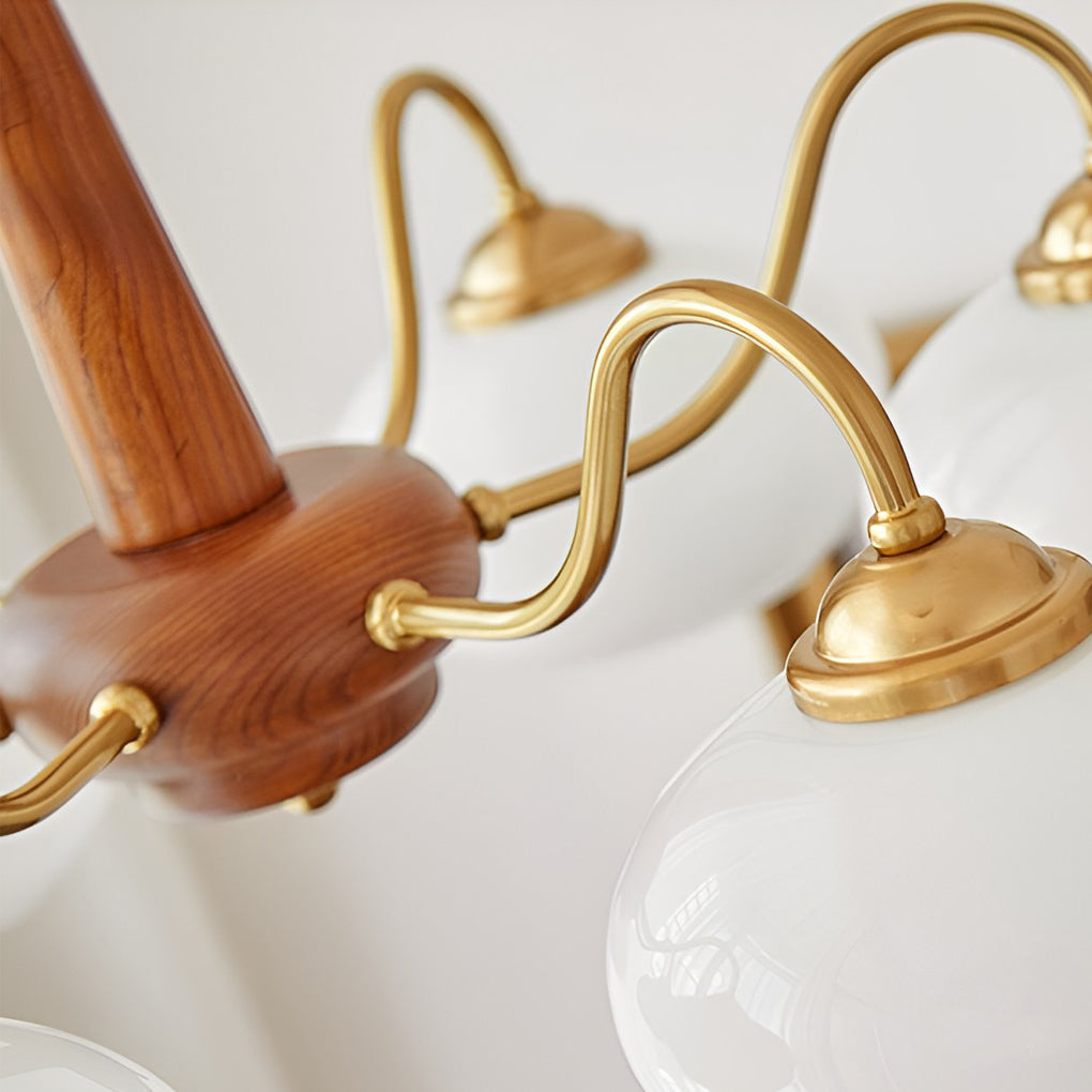 WalnutBrass | Contemporary Elegant LED Ceiling Chandelier