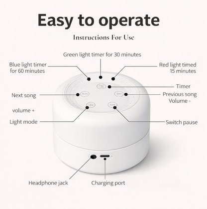 White Noise Sleep Aid Lamp