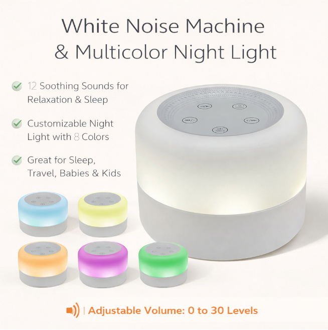 White Noise Sleep Aid Lamp