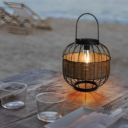 WickerGlow | Elegant Eco-Friendly Solar Hanging Lantern Light