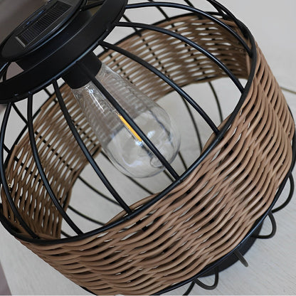 WickerGlow | Elegant Eco-Friendly Solar Hanging Lantern Light