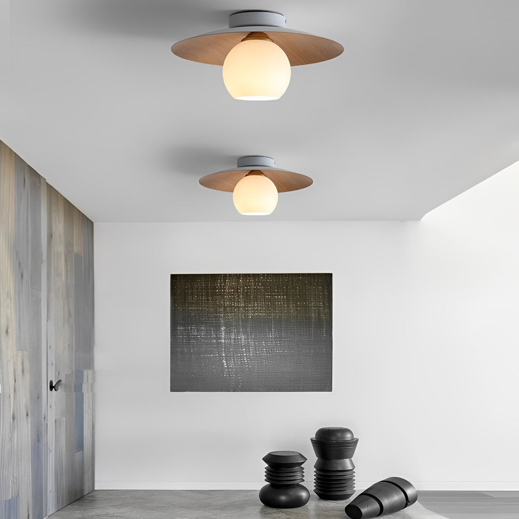 WoodGrain | Modern Elegant Flush Mount LED Ceiling Light Fixture
