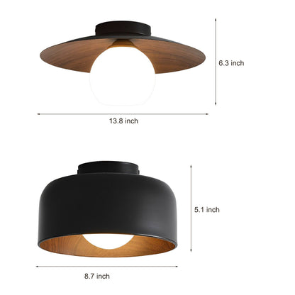WoodGrain | Modern Elegant Flush Mount LED Ceiling Light Fixture