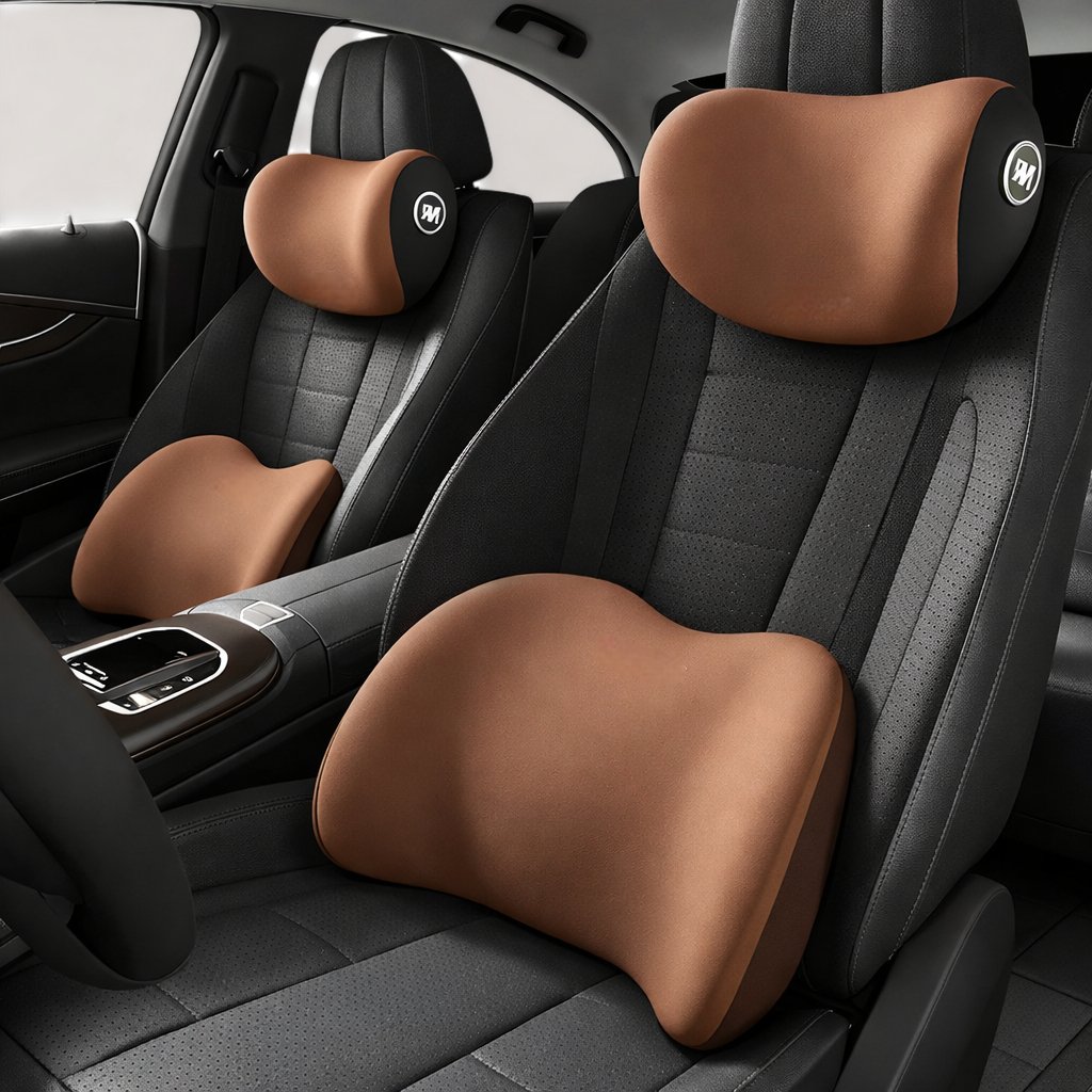 Ergonomic Head and Lumbar Support Cushion Set