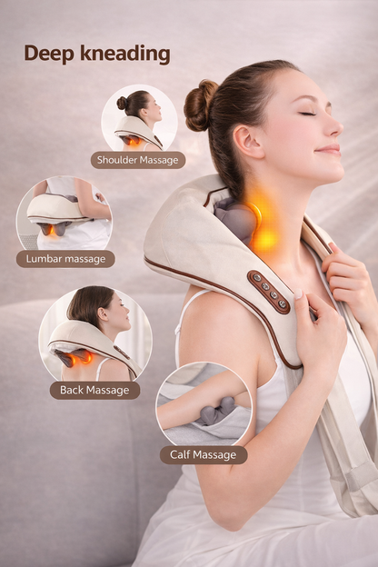 Rechargeable Shoulder & Neck Massager with Heat
