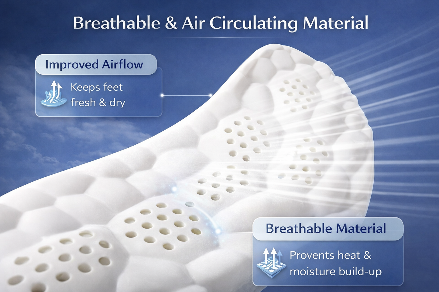 Insole Foot Arch Massage Antibacterial