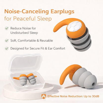 Silicone Ear Plugs for Noise Reduction and Sleep