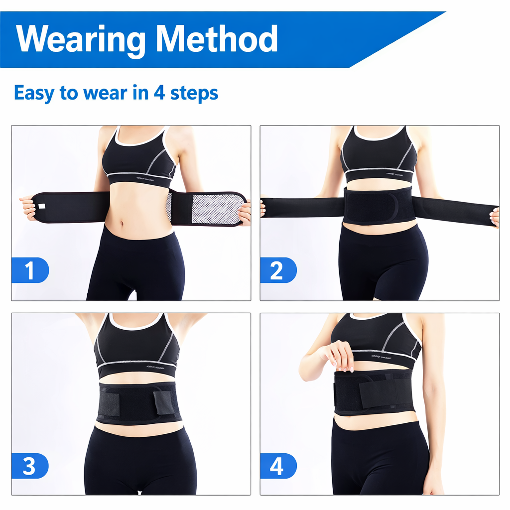 Magnetic Self-Heating Velcro Waist Support