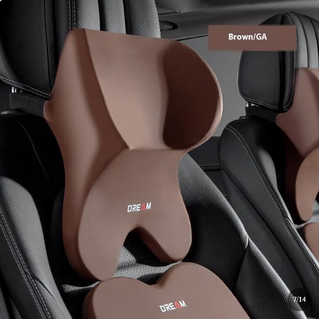 Memory Foam Neck Pillow Car Backrest Cushion