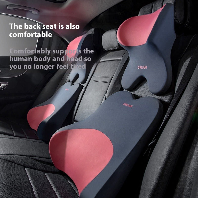Memory Foam Neck Pillow Car Backrest Cushion