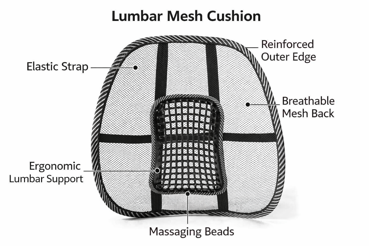 Mesh Lumbar Support Cushion