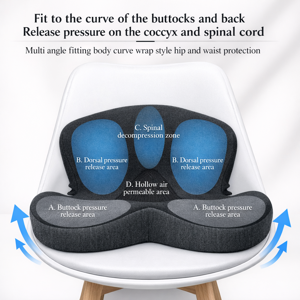 Memory Foam Ergonomic Cushion