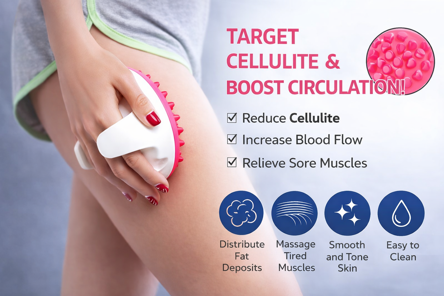 Silicone Body Slimming Massage Brush for Wellness