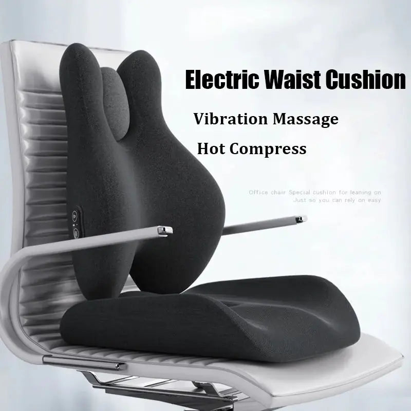 Cushion Office Backrest with Massage and Heating Support