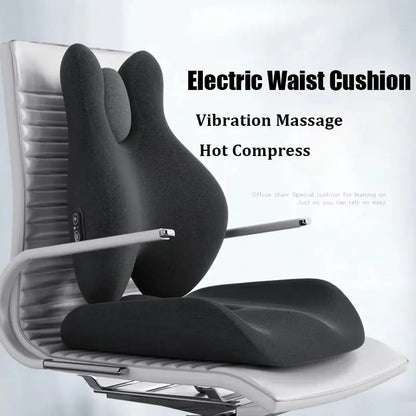 Cushion Office Backrest with Massage and Heating Support